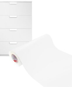 DecoMeister selbstklebende Möbelfolie Weiß Matt | Einfache Anwendung für Küche oder Bad | Möbelfolie 50x300 cm