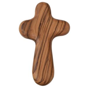 Junker Kirchenbedarf Holzkreuz - Glätteisen Olivenholz Kreuz aus Bethlehem 9cm Junker Kirchenbedarf Holzkreuz - Sakrale