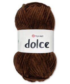 Frida's Wollhaus YarnArt 100 g Dolce Chenille Wolle Garn für Stricken und Häkeln - 64 Farben (775 | Schokolade)