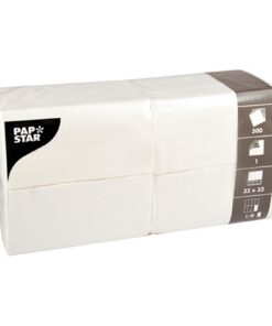 PAPSTAR White Servietten – Groß format mit maxHeight und maxWidth – Ideal für Familie und Party – 33 x 33 cm