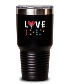 Tumbler 30 oz Edelstahl isoliert | Lustige BrailleFür Liebende | Hochwertiger Trinken-Abends | Isolierte Thermosflasche