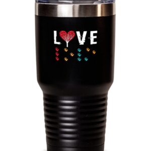 Tumbler 30 oz Edelstahl isoliert | Lustige BrailleFür Liebende | Hochwertiger Trinken-Abends | Isolierte Thermosflasche