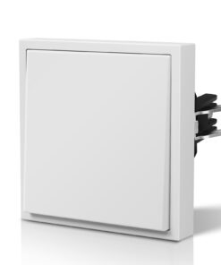 BSEED Mechanischer Wandlichtschalter Unterputz Matt,10A 250V,80mm Weiß,Modern Taste,1 Fach 1 Weg,Einfach Montage
