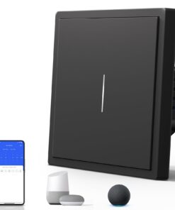 BSEED Smart Lichtschalter Matt Schwarz + WLAN Kontrollleuchte + Wohnzimmer Corrections