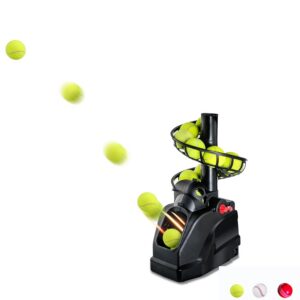 Tennis Ballmaschinen Automatische Trainer für Anfänger maximal 10 Bälle Aufnehmen Zuhause Garage Batterie & AC