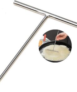 ZUMVIVIN Crêpe verteiler Edelstahl Teigverteiler mit langem Griff für crêpes und Pfannkuchen 26 cm Breit-18cm