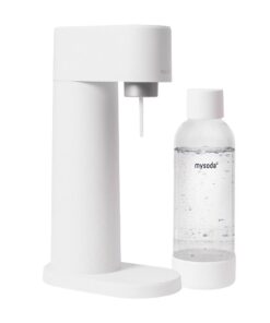 Mysoda: BPA-freier Wassersprudler aus erneuerbarem Holzkomposit - Perfekt für Outdoor-Fans - Weiß Mysoda: 1L Quick-Loc