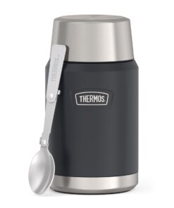 Thermos ICON Warmdampfbewahrende Speisegefäß 710ml dunkelgrau doppelschicht edelstahl rutschfester Boden