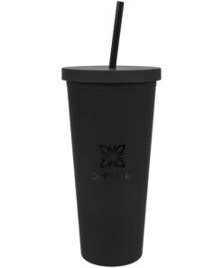 OMNANA® Isolierter Thermobecher EVERYDAY™ - BPA-frei & doppelwandig - für heiße & kalte Getränke - mit Strohhalm & Decke