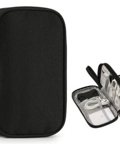 Doppelschichtiger elektronischer Organizer für Businessreisende, Reisekabeltasche, Wasserdichte Kabeltragetasche, Schwa
