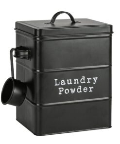 Harbour Housewares Vintage Schwarz Wäschereipulverkanister - Retro Metall Dose für Waschküche