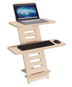 Höhenverstellbarer Stehpult Aufsatz Schreibtisch - Laptop Ständer Holz - Made in EU | Laptopständer Schreibtisch Aufsat