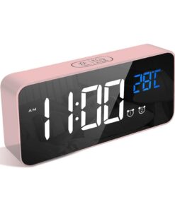 LATEC Digitaler Wecker mit Große LED Temperaturanzeige | Tischuhr für Erwachsene | Büro und Zuhause | Temperaturanzeige,