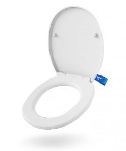 BigDean antibakterieller Toilettendeckel oval - belastbar bis 150kg - Edelstahl Befestigung - leicht reinigbar - Made in