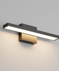 Klighten LED Spiegelleuchte für Badezimmer 40cm, 1080LM 3000K Warmweiß, 60 LEDs, IP44 Schwarz