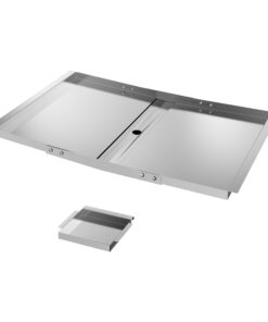 BBQ-PLUS Versatile Fettablauf Schale mit Auffangwanne - Universal Grilloption für Kenmore, Nexgrill undDynagrill - Edels