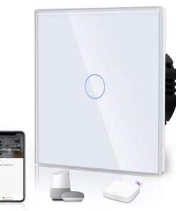 BSEED Smart ZigBee Glas Lichtschalter WiFi Berührungssensor Kompatibel mit Alexa/Google Home/Tuya/Smart Life | BSEED BS