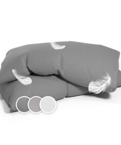 SLEEPWISE Premium Kopfkissenbezug 40 x 80 cm, Pflegeleicht, Atmungsaktiv, Hellgrau SLEEPWISE Atmungsaktiver Kopfkissen