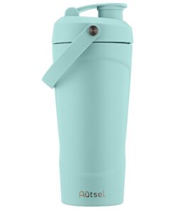Autsel Edelstahl Protein Shaker 750ml BPA frei, Vakuum Isolierthaker für Fitness und Eiweißshake, ideal für Athleten und