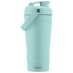 Autsel Edelstahl Protein Shaker 750ml BPA frei, Vakuum Isolierthaker für Fitness und Eiweißshake, ideal für Athleten und