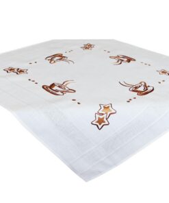 Stickpackung 80 x 80cm Mitteldecke zum Besticken (Coffee) | Mitteldecke 80 x 80cm für Stickerei (Coffee) | Stickedecke