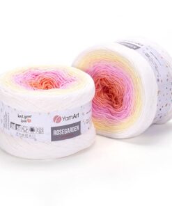 YarnArt RoseGarden Baumwollkuchenarn, 100 % Baumwolle, 250 g Ball, perfekt für Plüschieren-, 302 m Länge