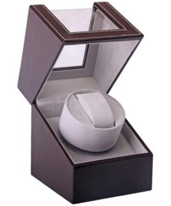 Lingfanzstore Automatische Uhrenbeweger Box für Luxusuhren mit leisem Mabuchi Motor undBatterybetrieb
