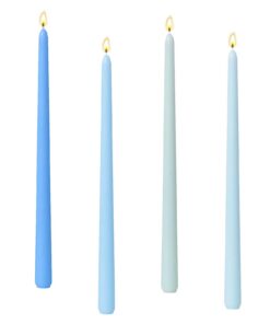 Rituals Blaue Stabkerzen, 4 Stück, Hochzeit Tisch Dekoration, 25 cm Höhe, bunt ø 2,2 cm, Spaßige Stimmung einholen
