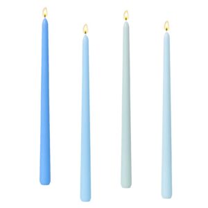 Rituals Blaue Stabkerzen, 4 Stück, Hochzeit Tisch Dekoration, 25 cm Höhe, bunt ø 2,2 cm, Spaßige Stimmung einholen