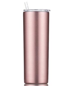Gteller Roségold Doppelwandiger Vakuum-Becher, hält Getränke kalt und warm (20 oz) | Gteller Isolierte Reisebecher mit
