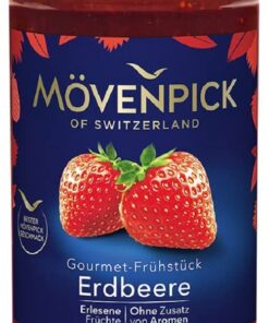 Mövenpick Gourmet-Frühstück Erdbeere - Fruchtaufstrich mit fruchtigem Geschmack für den perfekten Start in den Tag (8er