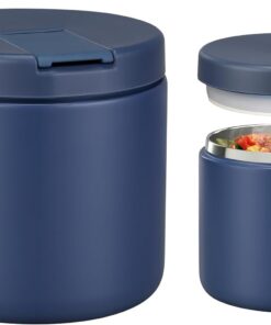Itslife Thermobehälter für Kinderkalten und heißen EssensSpeicherung in Edelstahl 560ml Blue Weithals Isolierung Safety