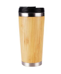 Bestevery Hochwertiger Bambus Thermobecher – doppelwandiger Trinkbecher, ideal für Kaffee und Tee – umweltfreundliche Al