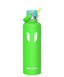 Super Sparrow Edelstahl Thermobecher mit Strohhalm BPA-frei - 500ml 750ml 1L - für Sport Outdoor Travel