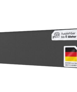 STEELSØN Senkrechtmarkise Zirella - anthrazitfarbig, ausziehbar, ideal für Balkon und Garten, senkrecht einstellbar mit