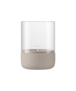blomus Windlicht -Calma- | Kerzenhalter aus Beton & Glas | Ideal für Zuhause | Indoor Windlicht, 10L x 10B x 14H cm | Bl