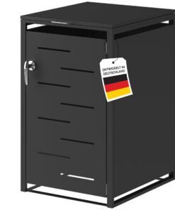 STEELSØN Diorus Wetterfest Mülltonnenbox 1er bis 240L abschließbar – Für Profis und Privatverwender – Müllcontainer hoch