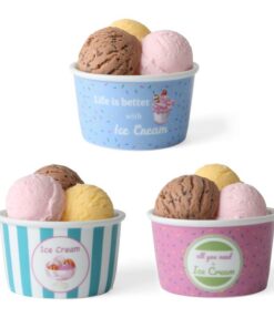 Holst Porzellan Eisbecher ES 302 3er Set Gelateria dekoriert