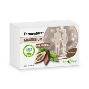 Fermentura 3-fach Magnesium Komplex Tabletten – Laktosefrei, Glutenfrei, Vegan – 60 Tabletten, 1 Monat Vorrat Fermentu