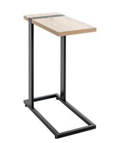 HAKU Möbel Beistelltisch hell Eiche - Modern Stil, edle Materialschule, ideal für Wohnzimmer und Büro