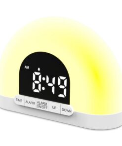 Tageslichtwecker Sonnenaufgangssimulation BEEP-Klingelton 10-Helligkeit-Schlafzimmer-Nachttischlampe