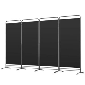 Angel Living Paravent Sichtschutzwand für Büros und Balkone Schwarz 324cm x 180cm Klappbar und Freistehend