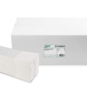 Sobsy Papierhandtuch C-falz, 25x33 cm, 2-lg, Rec.Weiß - Soft & Strong für Haus- und Gästezimmer