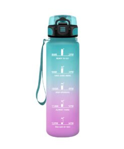 HoneyHolly Trinkflasche Sport 1000ml Auslaufsicher Kohlensäure Geeignet Fitness Yoga