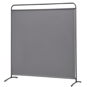 Angel Living Paravent Sichtschutzwand für Büros und Balkone Grau 16|5 x 177cm Angel Living Raumteiler Freistehend Sichts