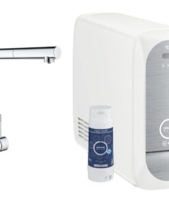 GROHE Blue Home Küchenarmatur mit Sprudel-, Kühl- & Filterfunktion chrom, ideal für Familien im Hauschrom, 31927001