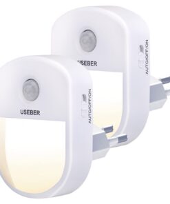 LED Nachtlicht Steckdose mit Bewegungsmelder, Warmweiß Nachtlicht Kinder für Kinderzimmer und Schlafzimmer, 2 Stück(EIN/