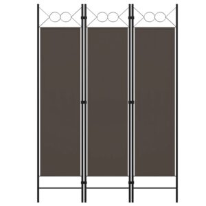 vidaXL Raumteiler Klappbar Freistehend Vierung Paravent Für Das Haus Spanische Wand 3-TLG. Anthrazit 120x180cm Eisen Sto
