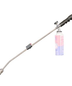 Unkrautbrenner Gas 80cm mit Piezozündung - Flammenstärke regulierbar und sicher mit Abflammgerät max. 1300 °C - ideal fü