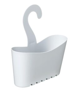 TATAY Weißer Duschkorb mit Haken, Polypropylen, ideal für das Aufhängen des Korbes in der Dusche, Multifunktionskorb, 2